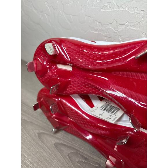 Adidas Icon 7 Boost Baseball Cleats Metal Size 6.5 Red White New With Tags - Picture 8 of 8